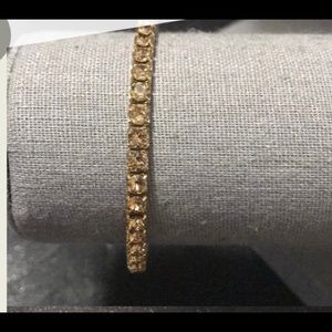 Touchstone Crystal by Swarovski Golden Shadow Stretch Bracelet